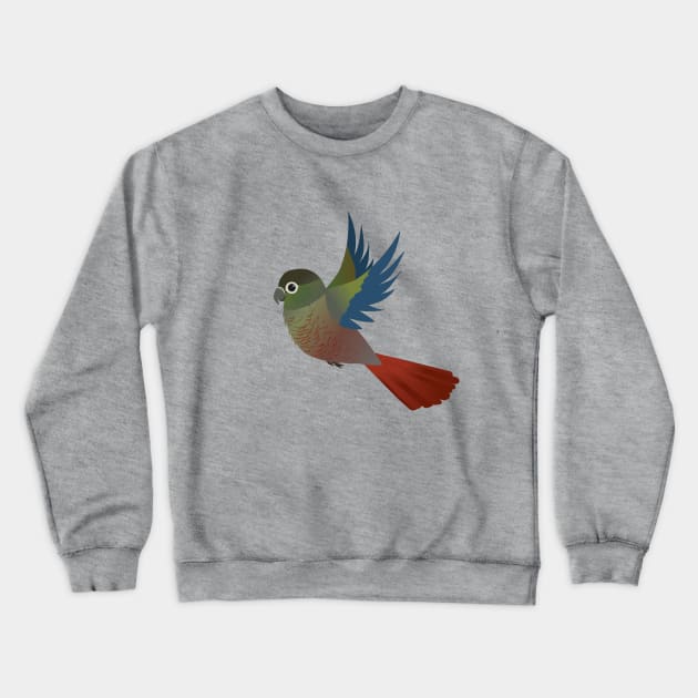 Flying Green-cheeked conure Crewneck Sweatshirt by Bwiselizzy